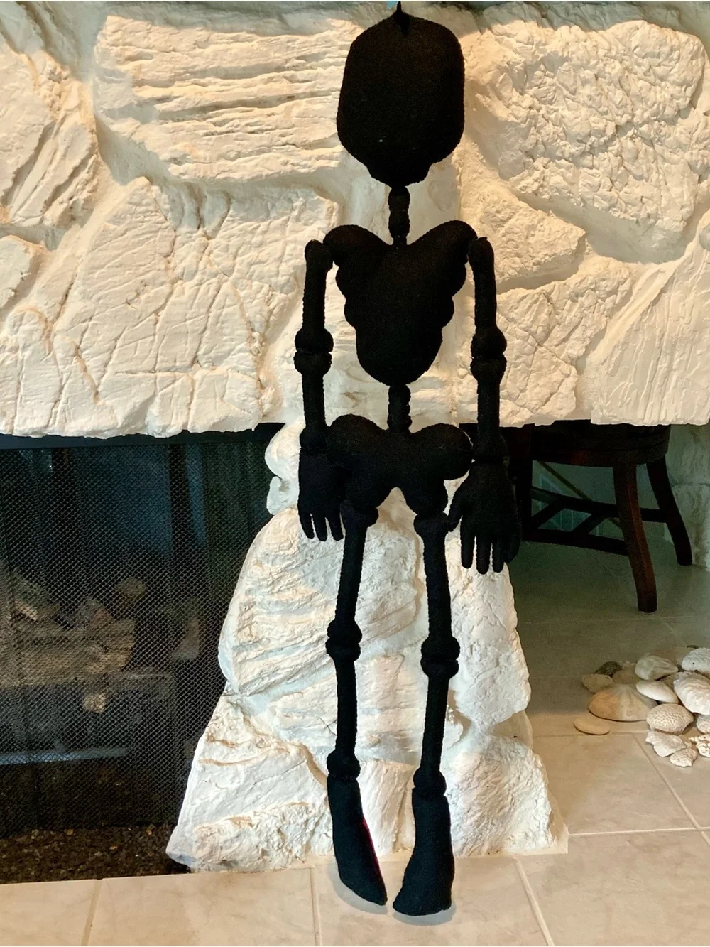 NWT Dia de los Muertos felted rainbow hanging skeleton